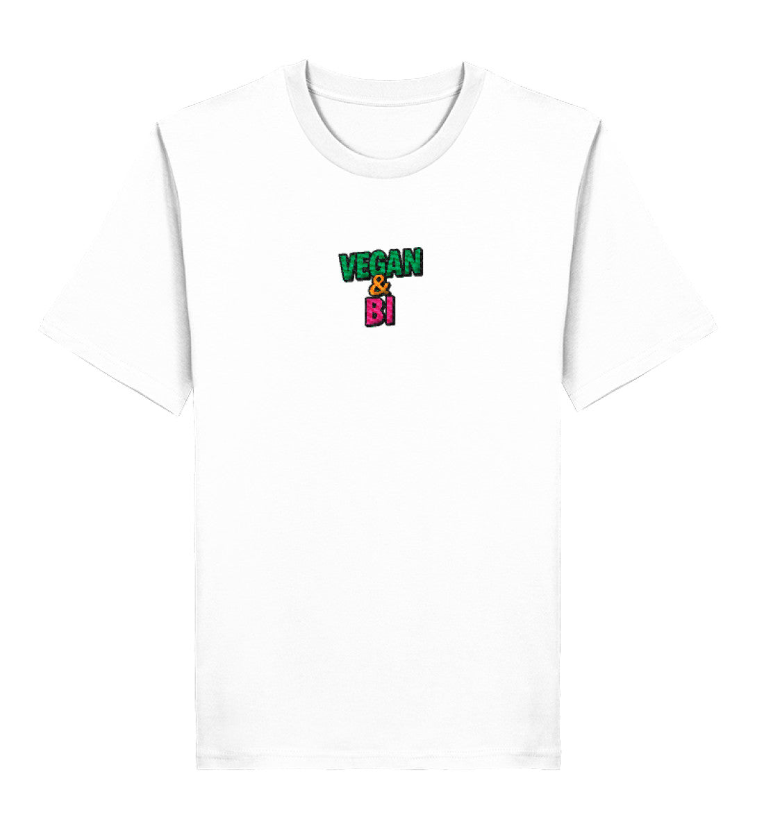 White Classic T-Shirt Embroidery – Vegan & Bi - Vegayn