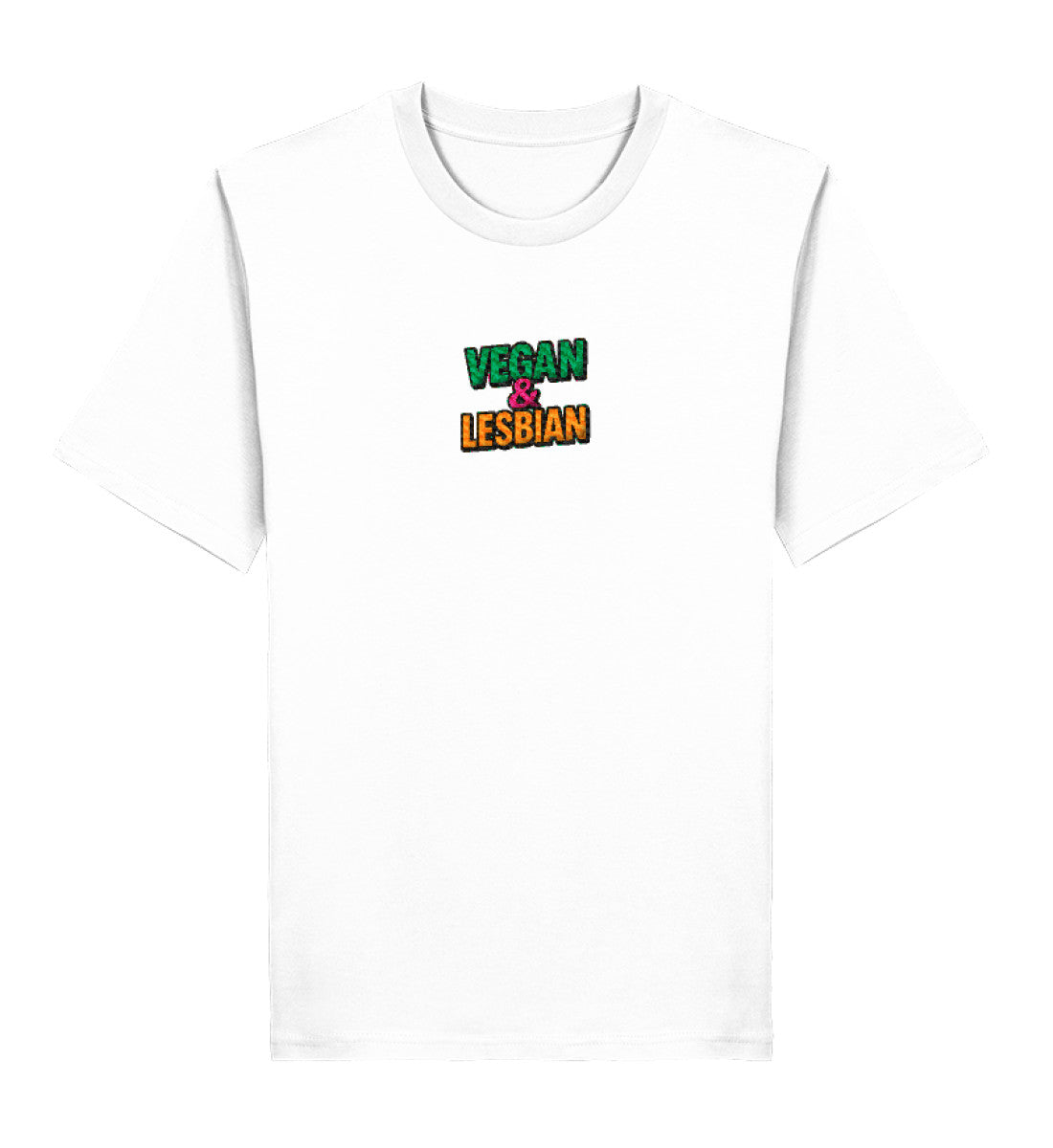 White Classic T-Shirt Embroidery – Vegan & Lesbian - Vegayn