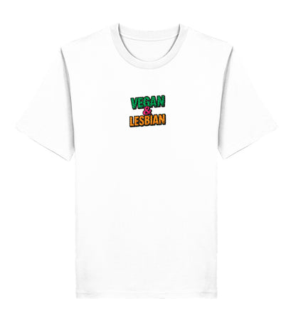 White Classic T-Shirt Embroidery – Vegan & Lesbian - Vegayn