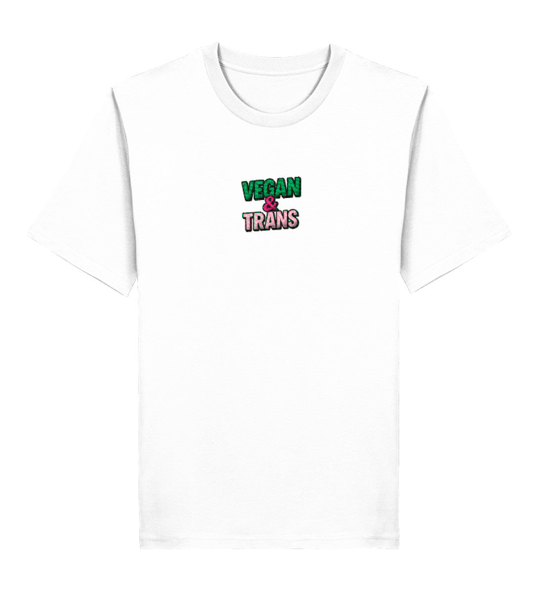 White Classic T-Shirt Embroidery – Vegan & Trans - Vegayn