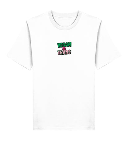 White Classic T-Shirt Embroidery – Vegan & Trans - Vegayn