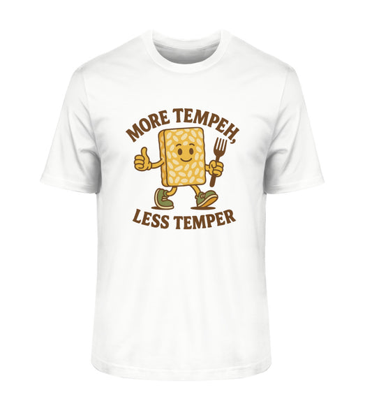White Classic T-Shirt – More tempeh, less temper - Vegayn
