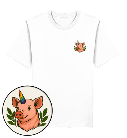 White Classic T-Shirt– Pig Queercorn - Vegayn