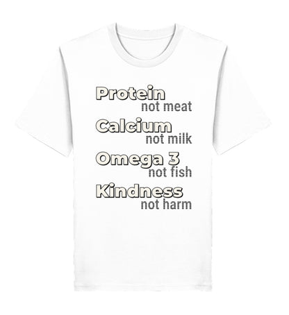White Classic T-Shirt – Protein, not meat... - Vegayn