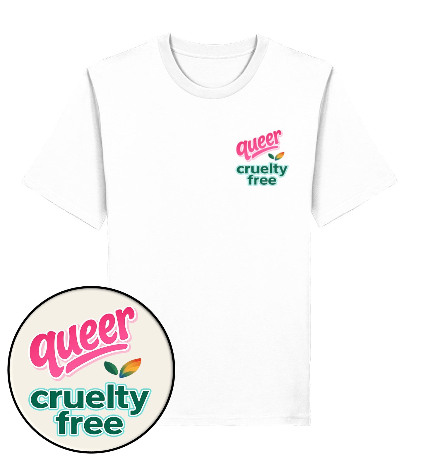 White Classic T-Shirt – Queer & cruelty-free - Vegayn