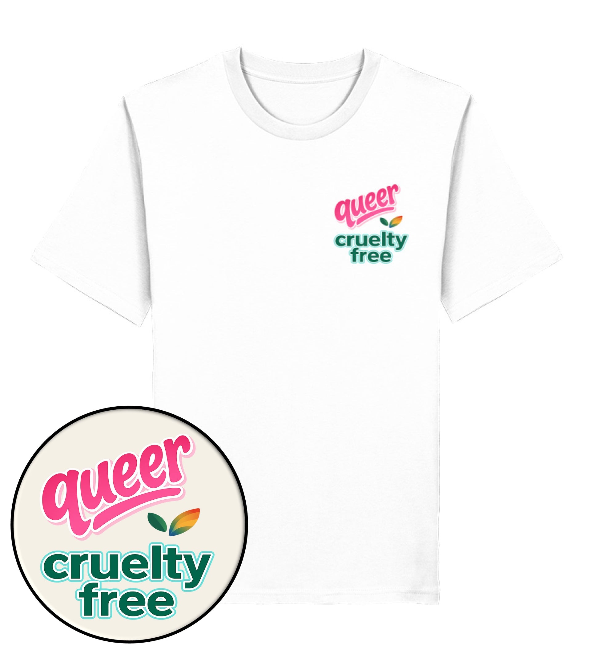White Classic T-Shirt – Queer & cruelty-free - Vegayn