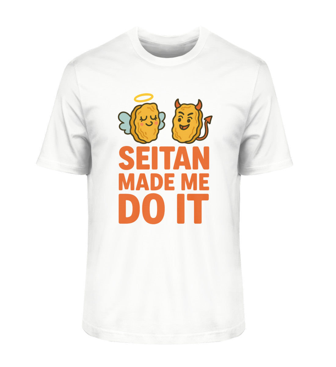 White Classic T-Shirt – Seitan made me do it - Vegayn