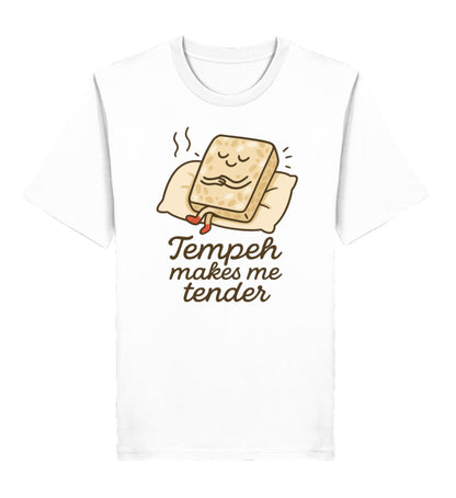White Classic T-Shirt – Tempeh makes me tender - Vegayn