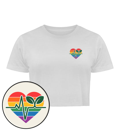 White Cropped T-Shirt – Queer-Vegan ECG - Vegayn