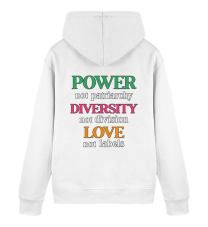 White Hoodie – Power, not patriarchy... - Vegayn