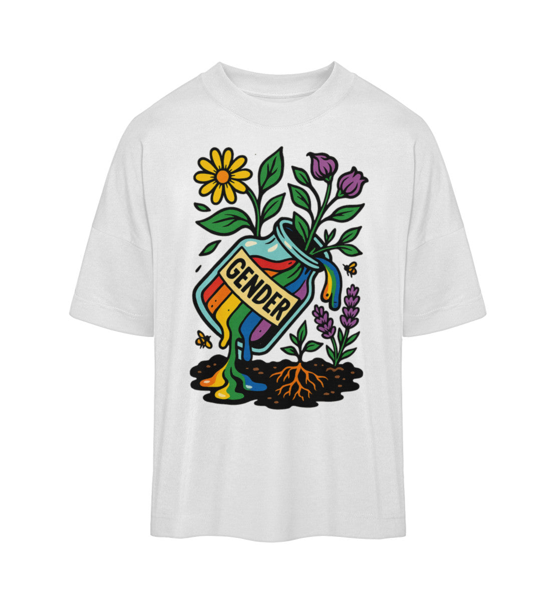 White Oversized T-Shirt – Gender - Vegayn