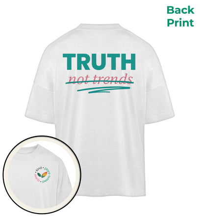 White Oversized T-Shirt – Truth, not trends - Vegayn