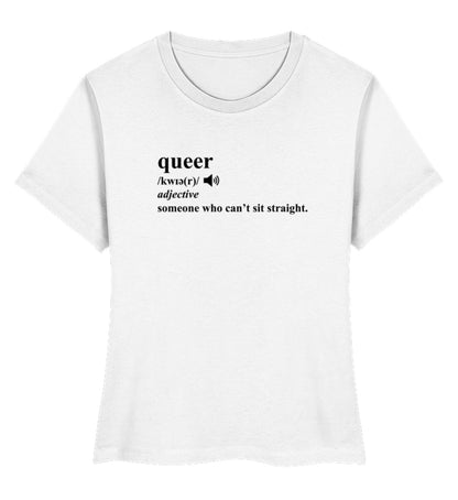 White Short-Fit T-Shirt – Dictionary Queer - Vegayn