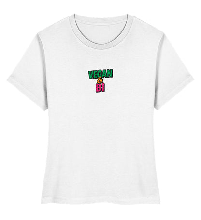 White Short-Fit T-Shirt Embroidery – Vegan & Bi - Vegayn