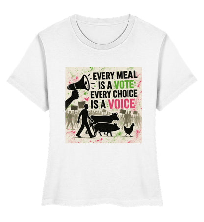White Short-Fit T-Shirt – Every meal is a vote. Every choice is a voice. - Vegayn