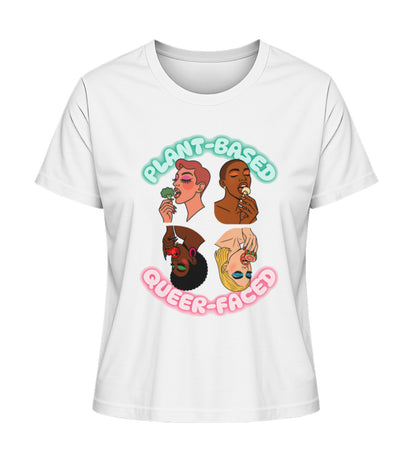 White Short-Fit T-Shirt – Plant-based, Queer-faced - Vegayn