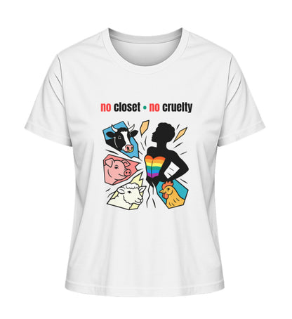White Short-Fit T-Shirt – no closet • no cruelty - Vegayn