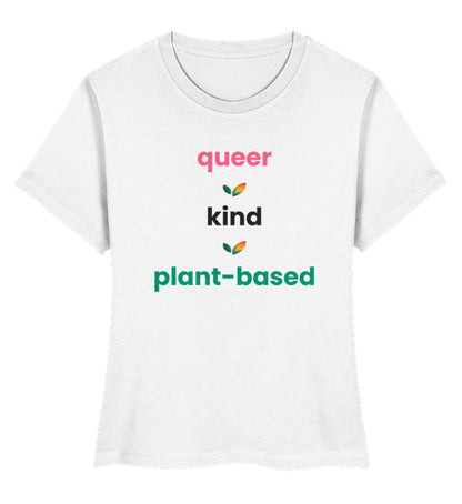 White Short-Fit T-Shirt – queer • kind • plant-based - Vegayn