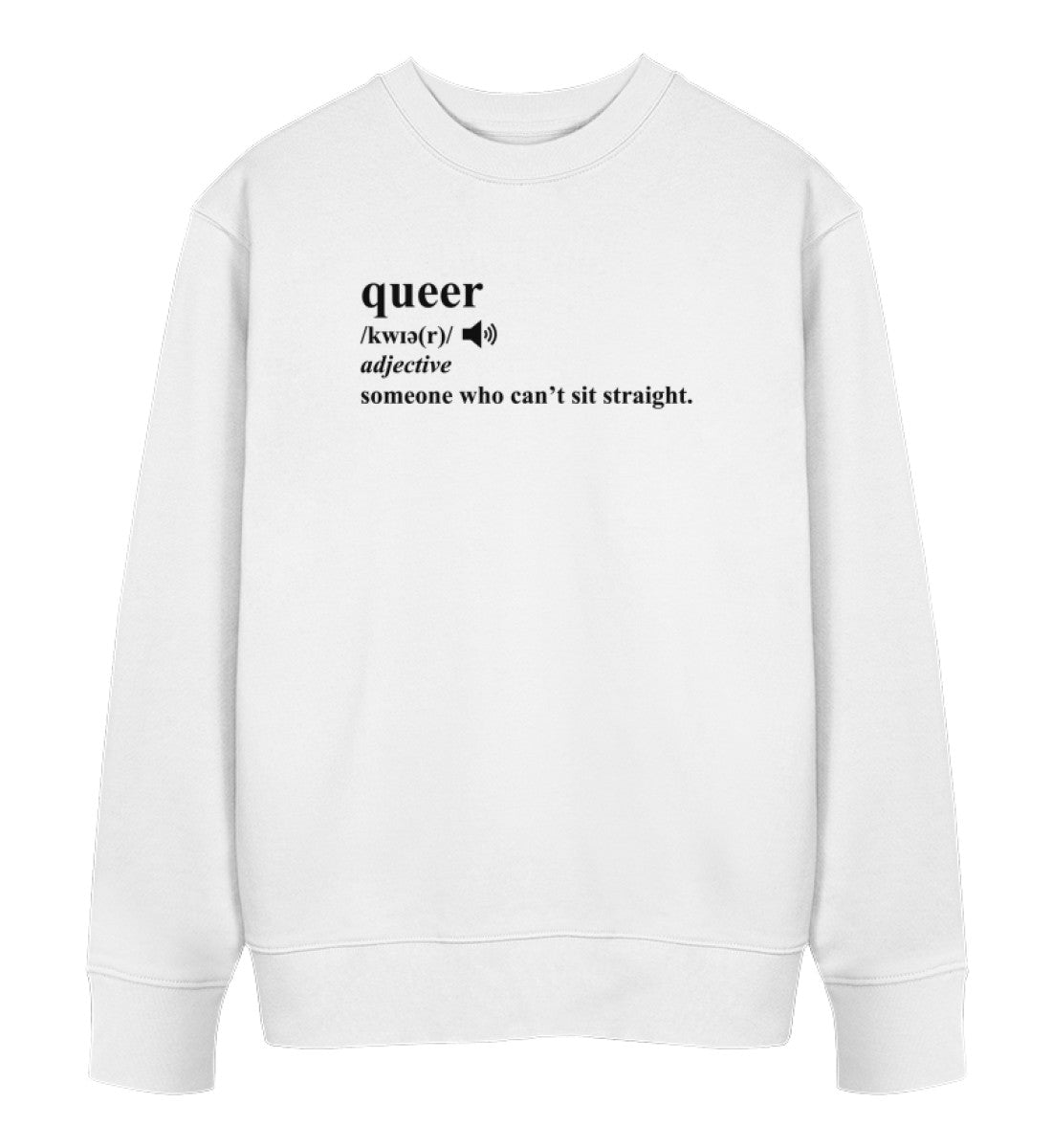 White Sweatshirt – Dictionary Queer - Vegayn
