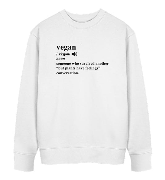 White Sweatshirt – Dictionary Vegan - Vegayn