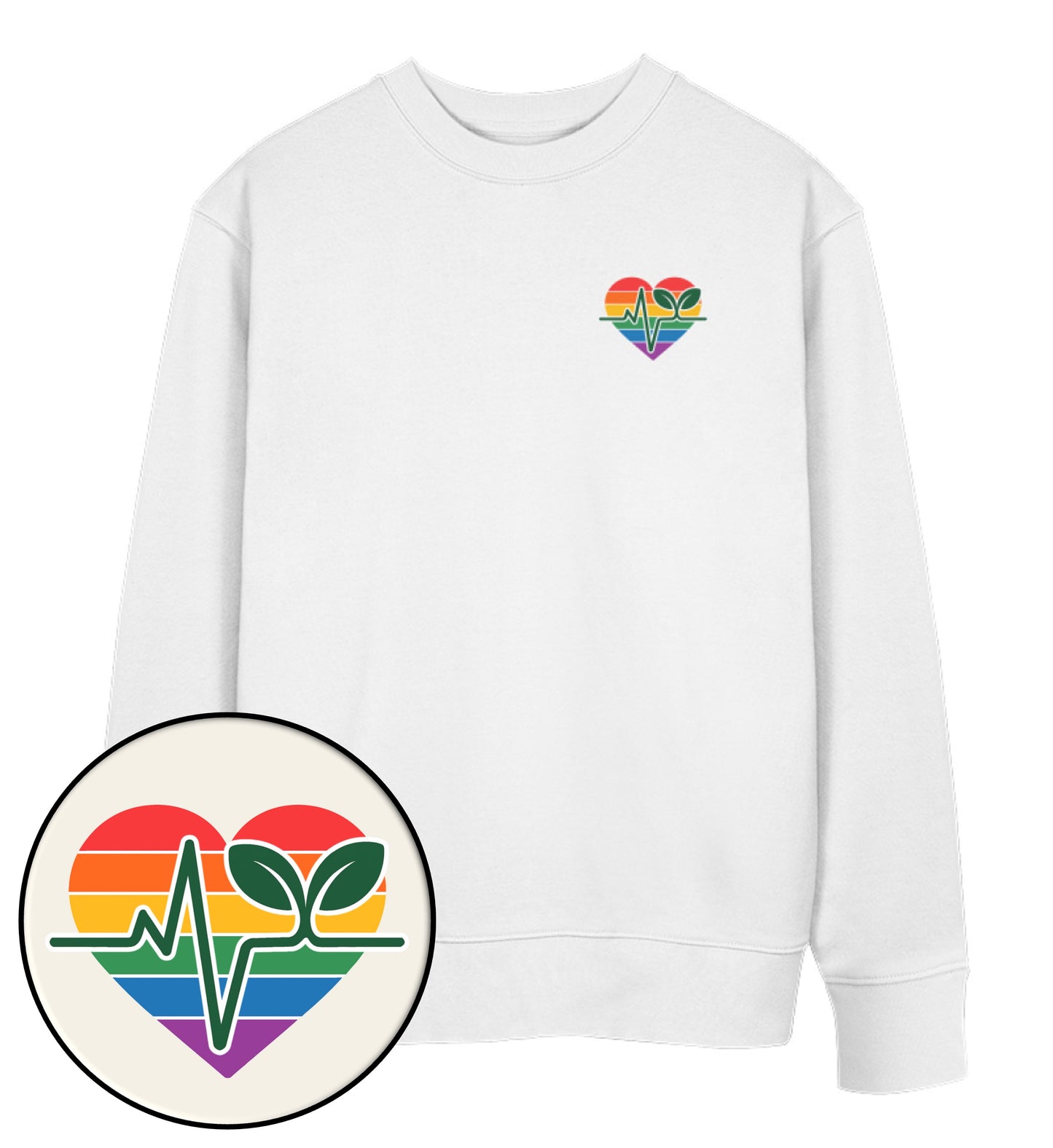 White Sweatshirt – Queer-Vegan ECG - Vegayn