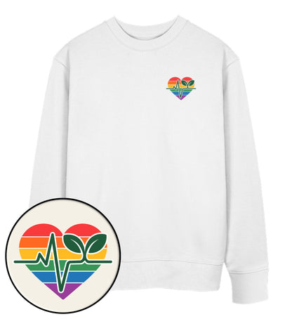White Sweatshirt – Queer-Vegan ECG - Vegayn