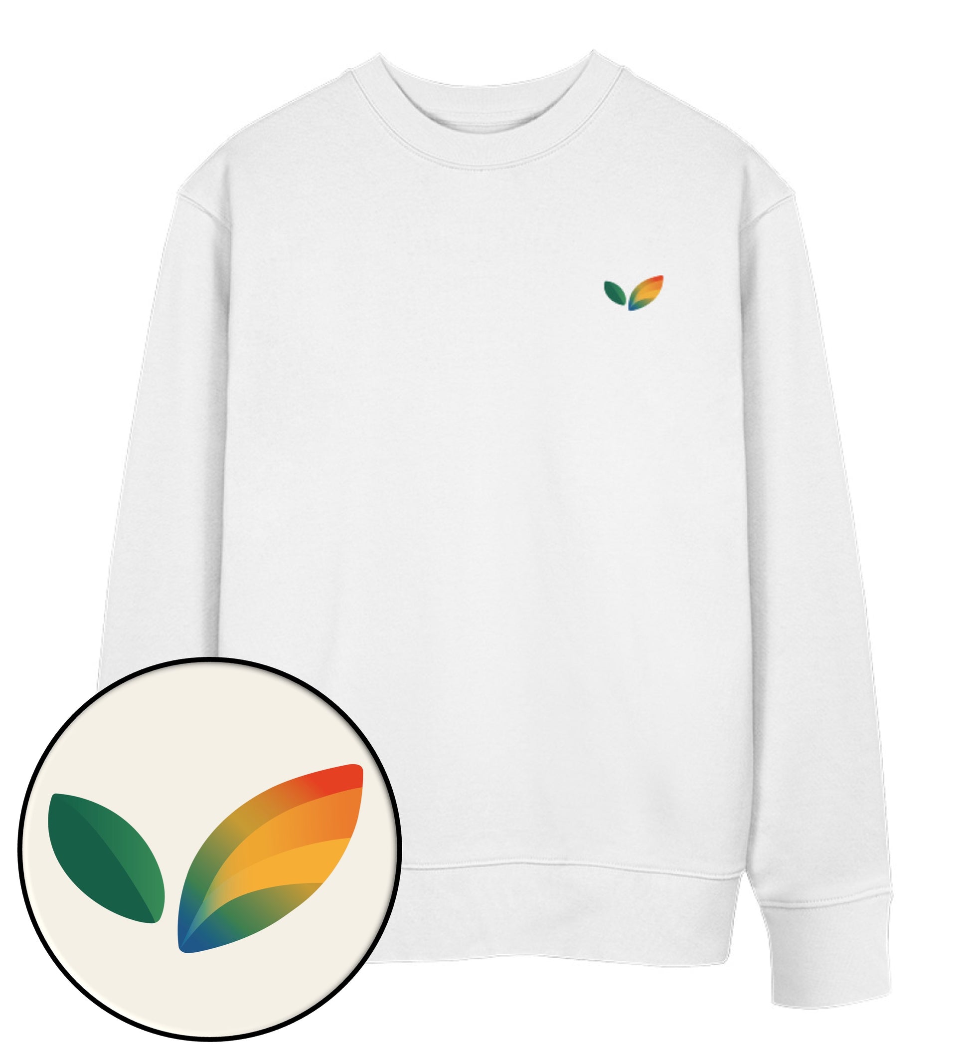 White Sweatshirt – Vegayn Queer Little Leaf - Vegayn