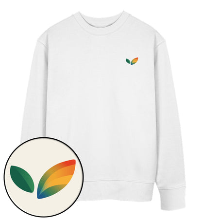 White Sweatshirt – Vegayn Queer Little Leaf - Vegayn