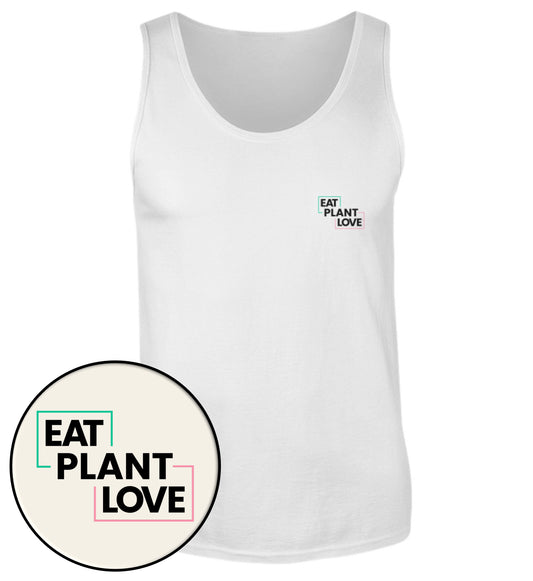 White Tank Top – Eat plant. Plant love - Vegayn