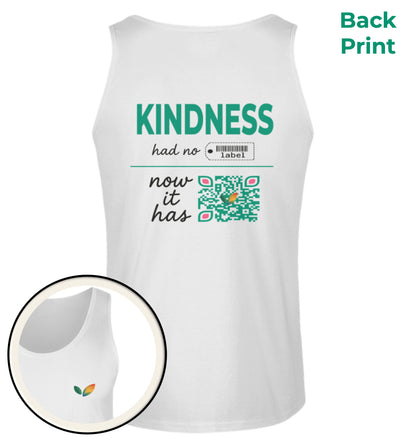 White Tank Top – Kindness had no label. Now it has - Vegayn