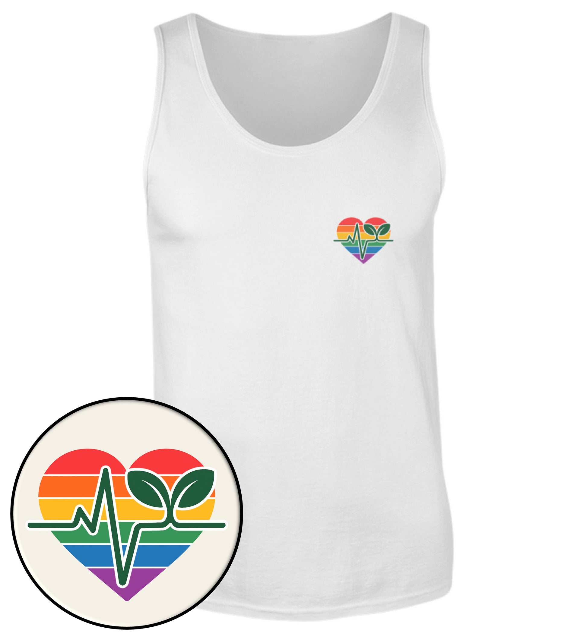 White Tank Top – Queer-Vegan ECG - Vegayn