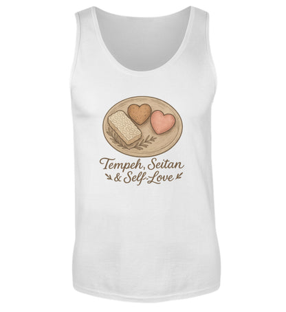 White Tank Top – Tempeh, seitan & self-love - Vegayn