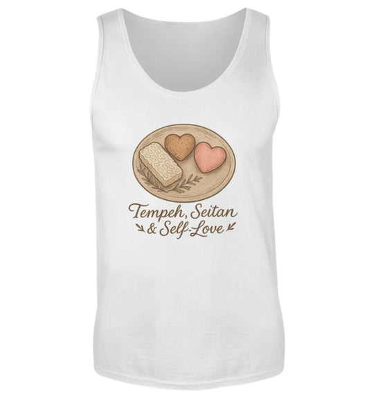 White Tank Top – Tempeh, seitan & self-love - Vegayn