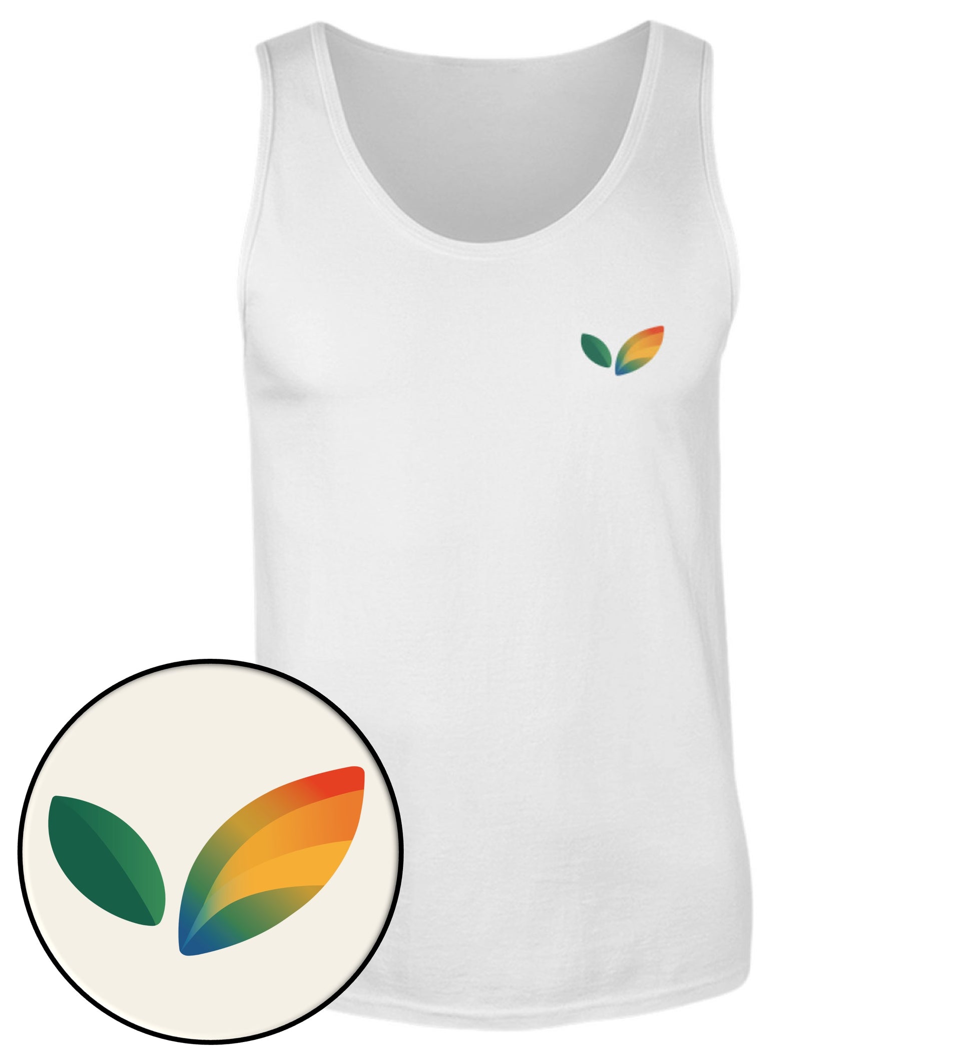 White Tank Top – Vegayn Queer Little Leaf