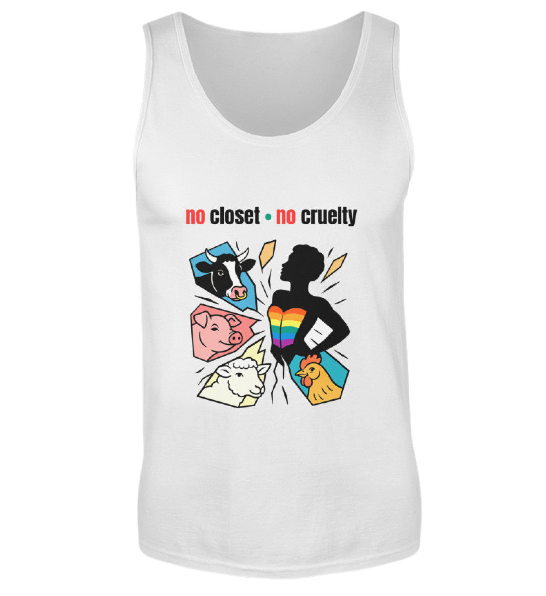 White Tank Top – no closet • no cruelty - Vegayn