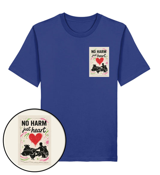 Worker Blue Classic T-Shirt – No harm, just heart - Vegayn